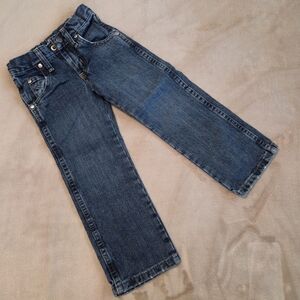Boys Wrangler Retro Relaxed Straight Jeans Size 4 Slim Adjustable Waist PreOwned
